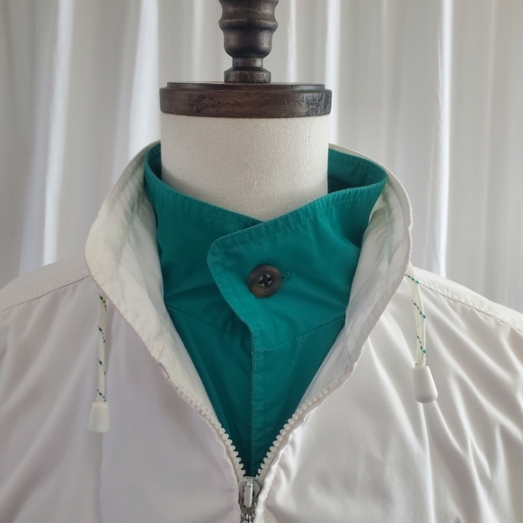 Awesome Vintage 90s London Fog Jacket Men's Size Medium White Vented Full Zip - Picture 5 of 15